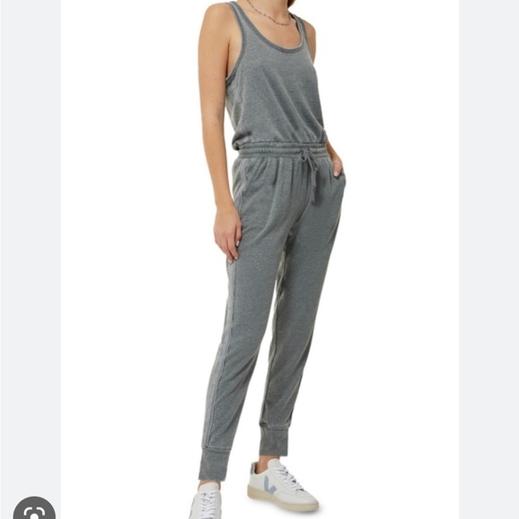 NWT 7 For All Mankind Sage Green Costa Mesa Fleece Jumpsuit XL - Picture 1 of 9